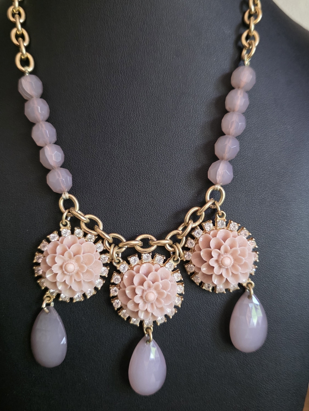Lia Sophia Pink Floral Statement Necklace Romantic · Delicate · Feminine · Dream